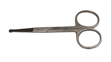 Nasenhaarschere, abgerundete Spitze, gerade