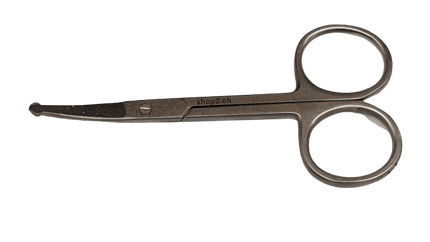 Nasenhaarschere, abgerundete Spitze, gebogen