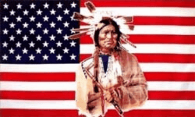 Flagge USA Indianer im Format von 90 cm x 150 cm