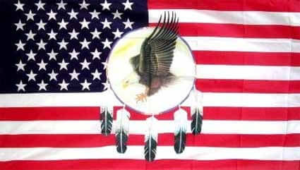 Flagge US-Dreamcatcher eagle im Format von 90 cm x 150 cm