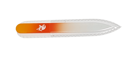 Lime à ongles en verre orange courte