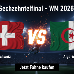 fahnen von der Schweiz und algerien