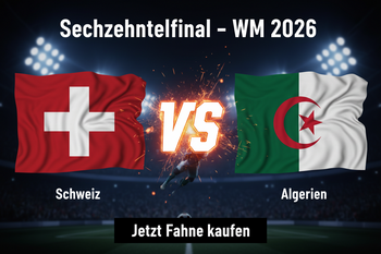 fahnen von der Schweiz und algerien