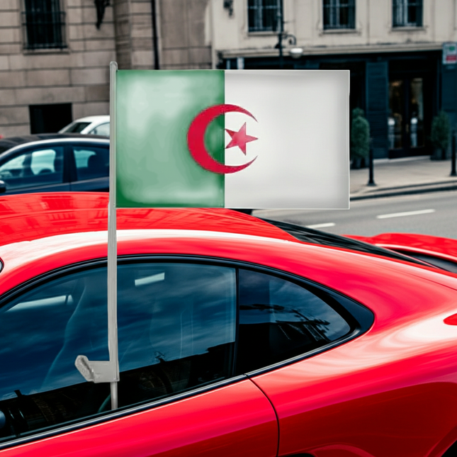 Algerien Autofahne 30x40 cm - UV-beständig & Wetterfest