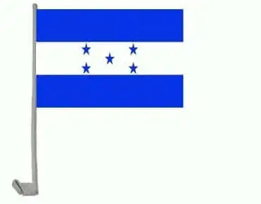Honduran Autoflagge 30x40cm aus 100% Polyester – UV-beständige Farben mit Stab zur Befestigung - Shop2.ch 