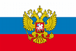 Fahne Russland mit Adler 90 cm x 150 cm