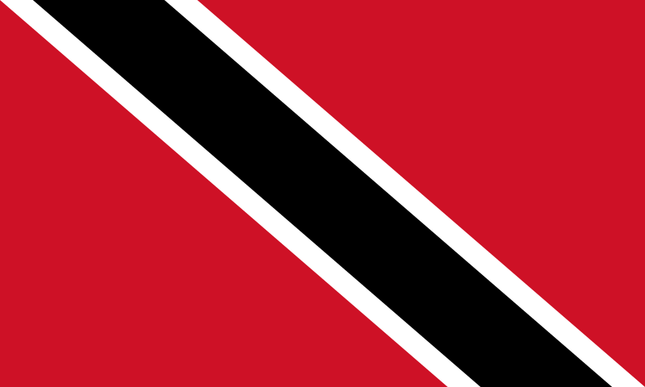 Flagge Trinidad und Tobago in einer Größe von 90 cm x 150 cm, ideal für patriotische Dekoration oder Veranstaltungen.
