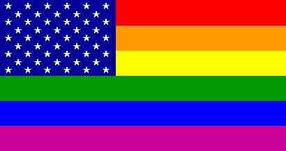 Fahne USA Regenbogen  90 cm x 150 cm
