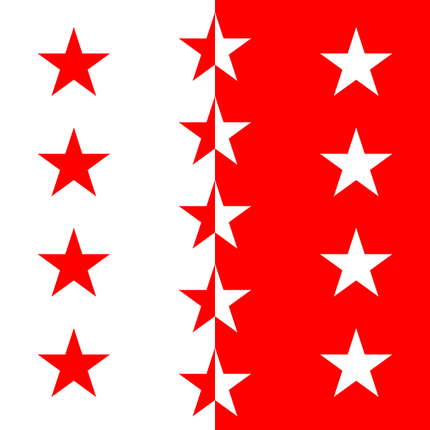 Drapeau du canton du Valais 90 cm x 90 cm