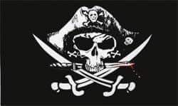 Piratenflagge Mit Blutigem Säbel 90x150cm - Robustes Polyester, UV-beständig, Waschbar - Shop2.ch 