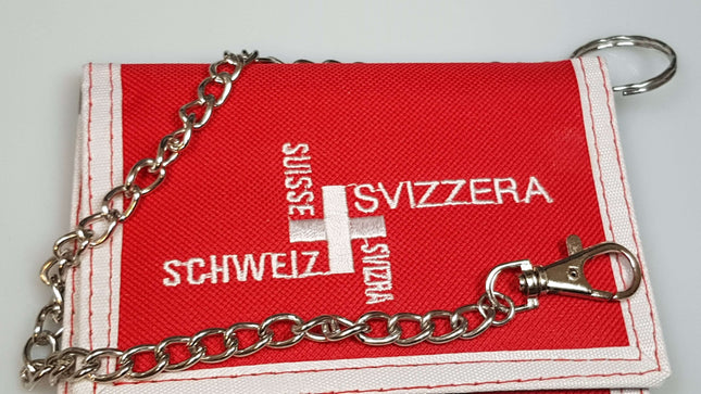 Kettenbörse mit langer Kette, 3 sprachig