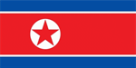 Flagge von Nordkorea im Format 90 cm x 150 cm aus Polyester.