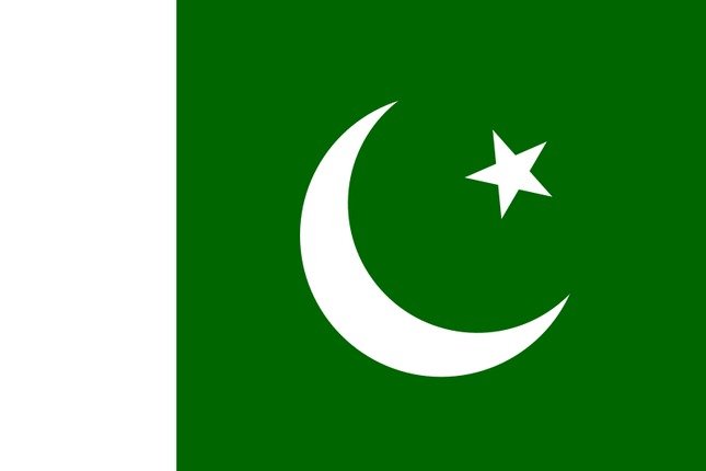 Flagge von Pakistan im Format 90 cm x 150 cm aus Polyester - ideal für Dekoration oder Veranstaltungen.