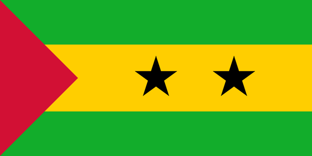 Flagge St. Thomas und Principe im Format von 90 cm x 150 cm