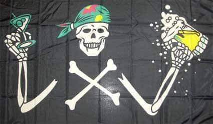 Pirat Fahne Mit Bier 90 x 150 cm – UV-Beständige Farben, Robuste Verarbeitung - Shop2.ch 