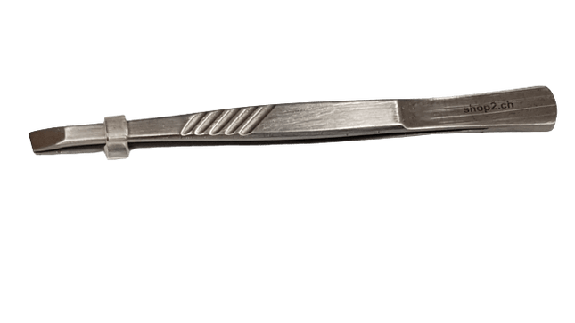 Kosmetikpinzette aus Edelstahl, matt, von Profis handgeschliffen, ideal für die professionelle und private Anwendung, hochwertig und sterilisierbar.