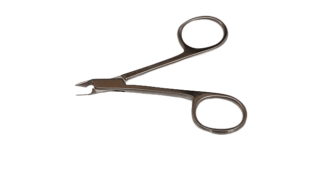 Hautzange mit Ring, 85 mm, aus rostfreiem Edelstahl, ideal für professionelle Anwendungen und Pflege.