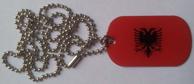 Dogtag Erkennungsmarke Albanien 30 mm x 50 mm