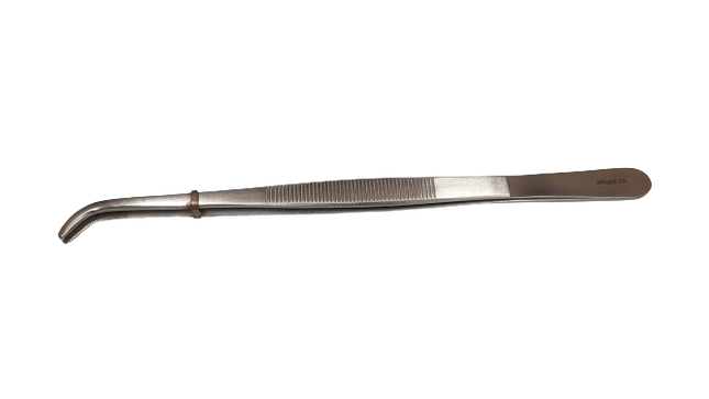 Anatomische Pinzette gebogen 18 cm