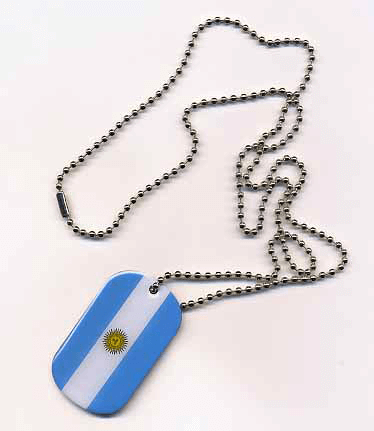 Dogtag Erkennungsmarke  Argentinien 30 mm x 50 mm