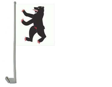 Autofahne Appenzell Innerrhoden 30x30 cm aus 100% Polyester, ideal für Autofahrten mit UV-beständigen Farben, zeigt Verbundenheit mit Appenzell.