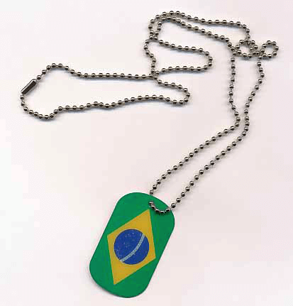 Dogtag Erkennungsmarke Brasilien 30 mm x 50 mm