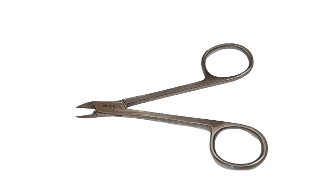 Hautzange mit Ring, 105 mm aus rostfreiem Edelstahl - ideal für professionelle Anwendungen und Privatpersonen, mattes Finish, handgeschliffen von Profis.