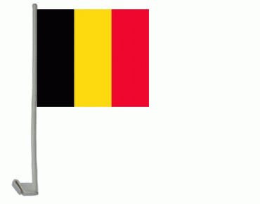 Belgische Autofahne 30x40 cm aus 100% Polyester, UV-beständig für Autoscheibe, ideal für Belgien-Fans auf Reisen.