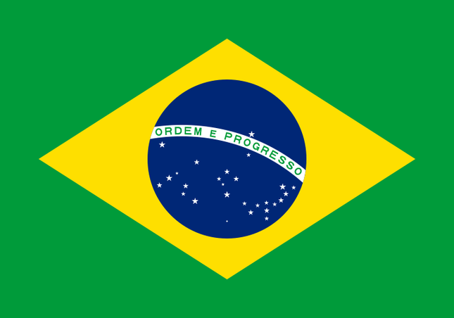 Bootsfahne von Brasilien.