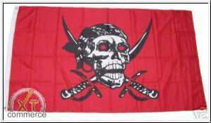 Pirat Flagge 90x150 cm Robust Mit Metallösen - UV-beständige Farben Für Abenteuerlustige - Shop2.ch 