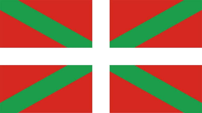 Baskenland Fahne 90x150 cm aus wetterfestem Polyester mit UV-beständigen Farben, ideal für Garten und Events