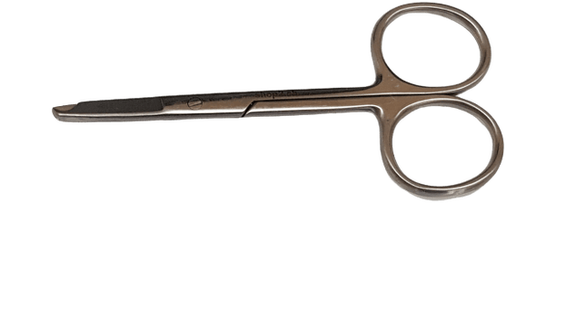 Fadenschere aus rostfreiem Edelstahl - Matt, handgeschliffen für erstklassige Qualität, ideal für Profis und Privat. Perfekt für präzises Schneiden in Nähprojekten.