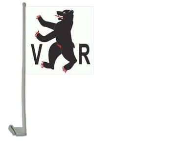 Mini Autofahne Appenzell Ausserrhoden – UV-beständige Polyesterflagge 30x30cm mit Kunststoffstab für Ihr Auto, perfekt für Autofahrten und um Ihre Verbundenheit mit der Schweiz zu zeigen.