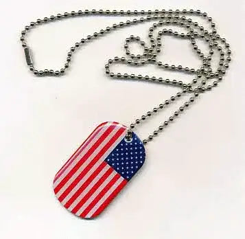 USA Dogtag Erkennungsmarke 30 mm x 50 mm - Personalisierbare Militär-Halskette für Hunde - Shop2.ch 