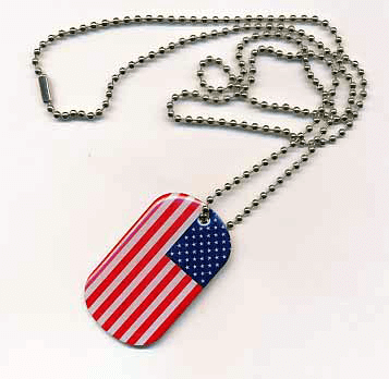 Dogtag Erkennungsmarke USA 30 mm x 50 mm
