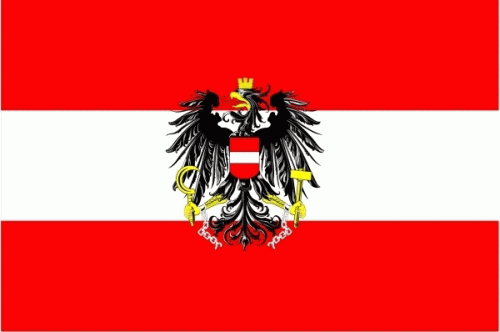 Fahne Österreich mit Adler  90 cm x 150 cm