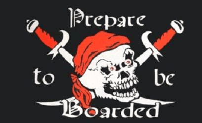 Fahne Pirat Prepare to be boarded 90 cm x 150 cm