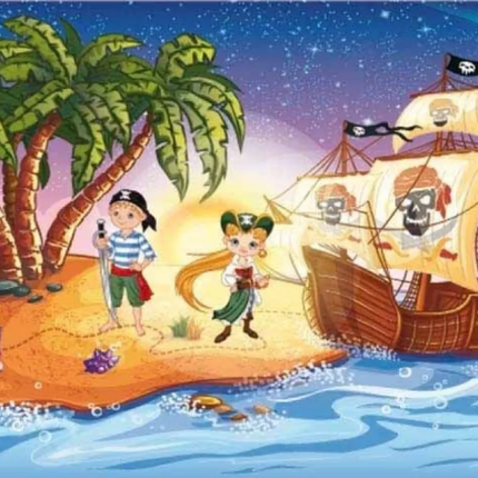 Strandtuch mit Kinderpiraten