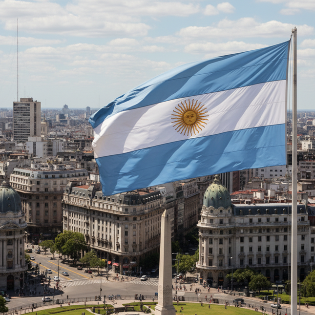 Argentinische Premium-Flagge 150x250cm – Wetterfest & Strahlend
