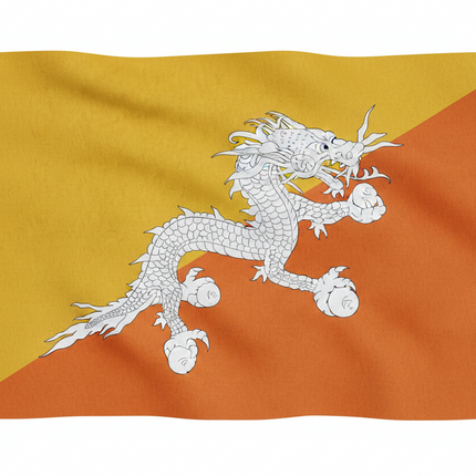 Premium Bhutan-Fahne 90x150 cm – Robustes Drachen-Design