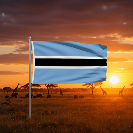 Wetterfeste Botswana Flagge 90x150 cm – Hochwertig & Langlebig