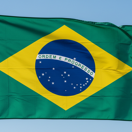 Premium Brasilien-Fahne 90x150 cm - Wetterfest & Lebendig