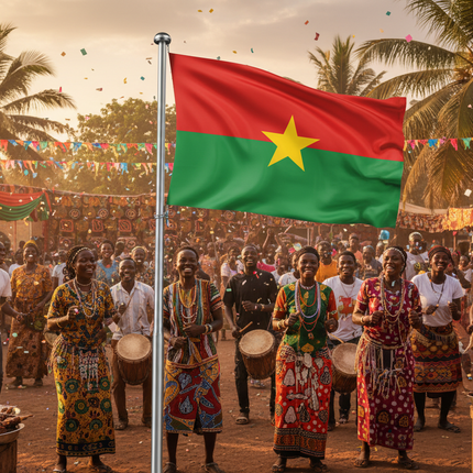 Burkina Faso Nationalflagge 90x150 cm - Wetterfest & Langlebig