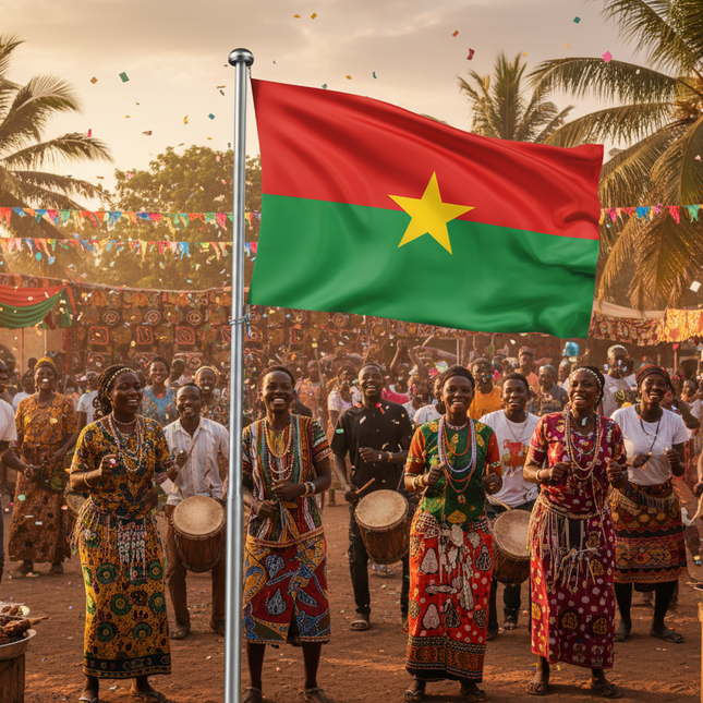 Drapeau du Burkina Faso 90 cm x 150 cm