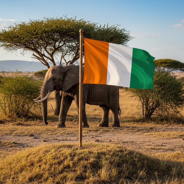 Elfenbeinküste Nationalflagge 60x90 cm - Wetterfest und Farbstark