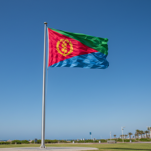 Eritrea Premium-Fahne: 90x150 cm - Wetterfest & Leuchtende Farben