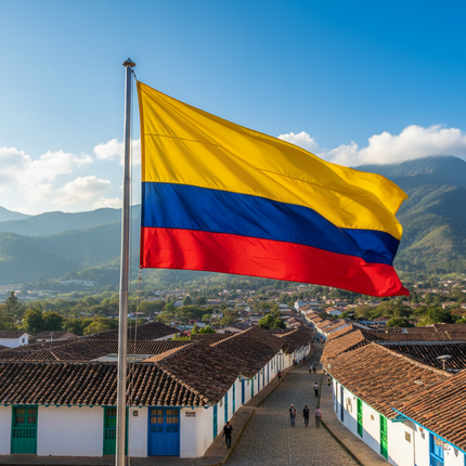 Kolumbianische Flagge 90x150cm – Lebendige Farben für Innen/Außen