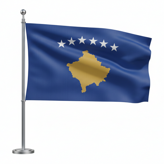 fahne kosovo am mast