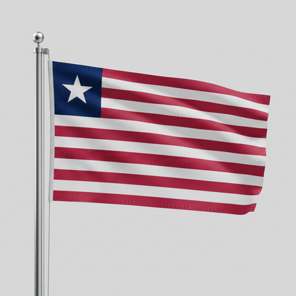 Liberia-Fahne 90x150 cm: Wetterfest, Langlebig, Lebendige Farben