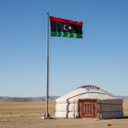 Libyen-Nationalflagge 90x150 cm - Witterungsbeständig & Farbintensiv